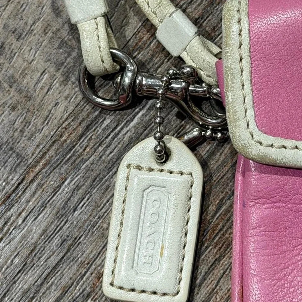 Vintage Coach pink wristlet